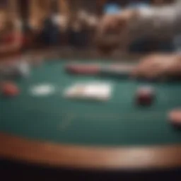 Elegant blackjack table setup