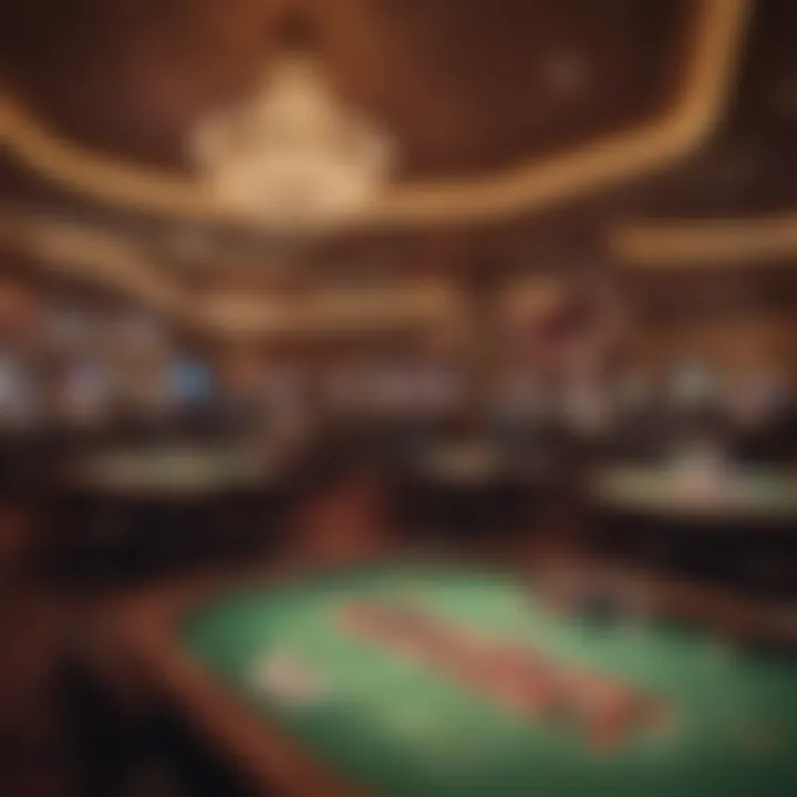 Interior view of the Grand Victoria Casino Poker Room showcasing the vibrant gaming atmosphere.