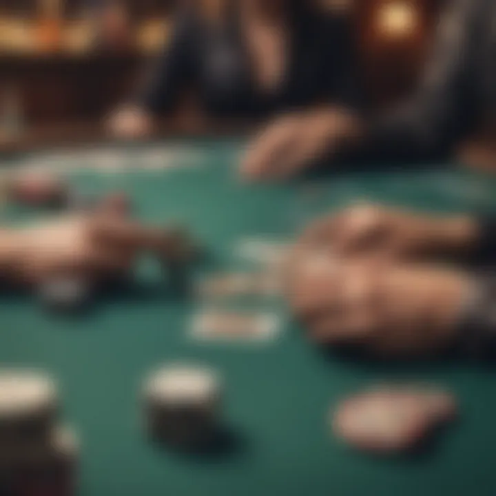 Strategic gameplay in an intense poker match