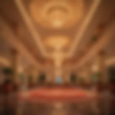Opulent Lobby of Wynn Hotel Macau Lavish interior design of the Wynn Hotel Macau lobby