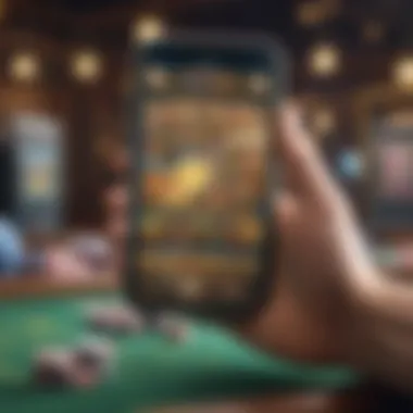 Latest Lottery Draws and Results on Mobile A modern smartphone displaying the latest lottery draws and results