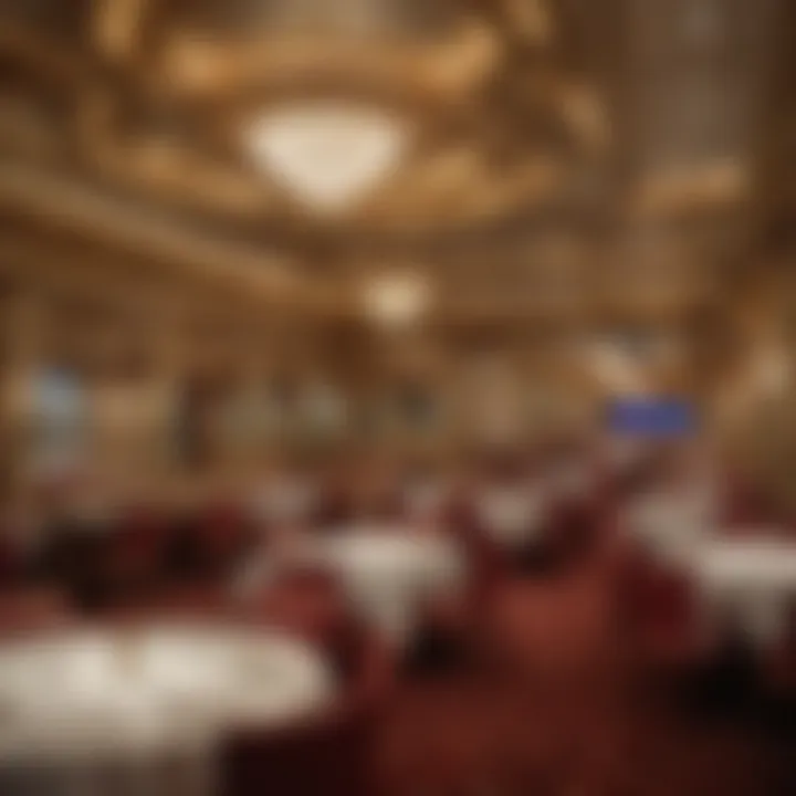 Exquisite dining setting within the Laughlin Riverboat Casino