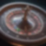 A classic roulette wheel in action, symbolizing excitement and chance.