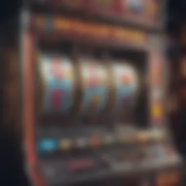 Vibrant Slot Machine Display An engaging slot machine display, showcasing vibrant themes and gameplay.
