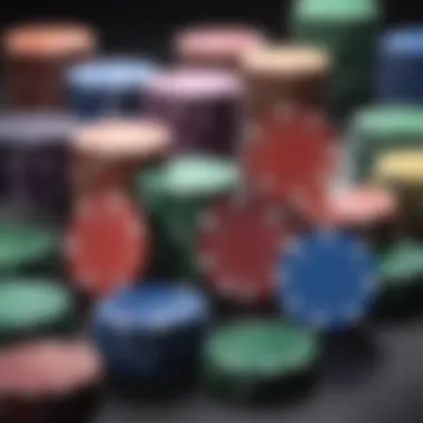 A vibrant array of poker chips in various colors